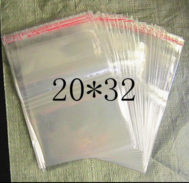 명확한 Resealable 셀로판/BOPP/폴 리 가방 20*32 cm 투명 Opp 화장품 가방 포장 비닐 봉지 자기 접착 인감 20*32 cm